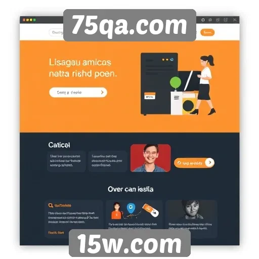 Interface de usuário do 75qa.com é intuitiva e acessível