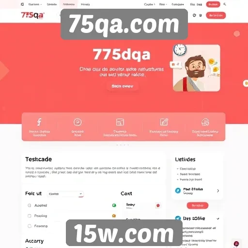 Análise da interface do usuário do 75qa.com